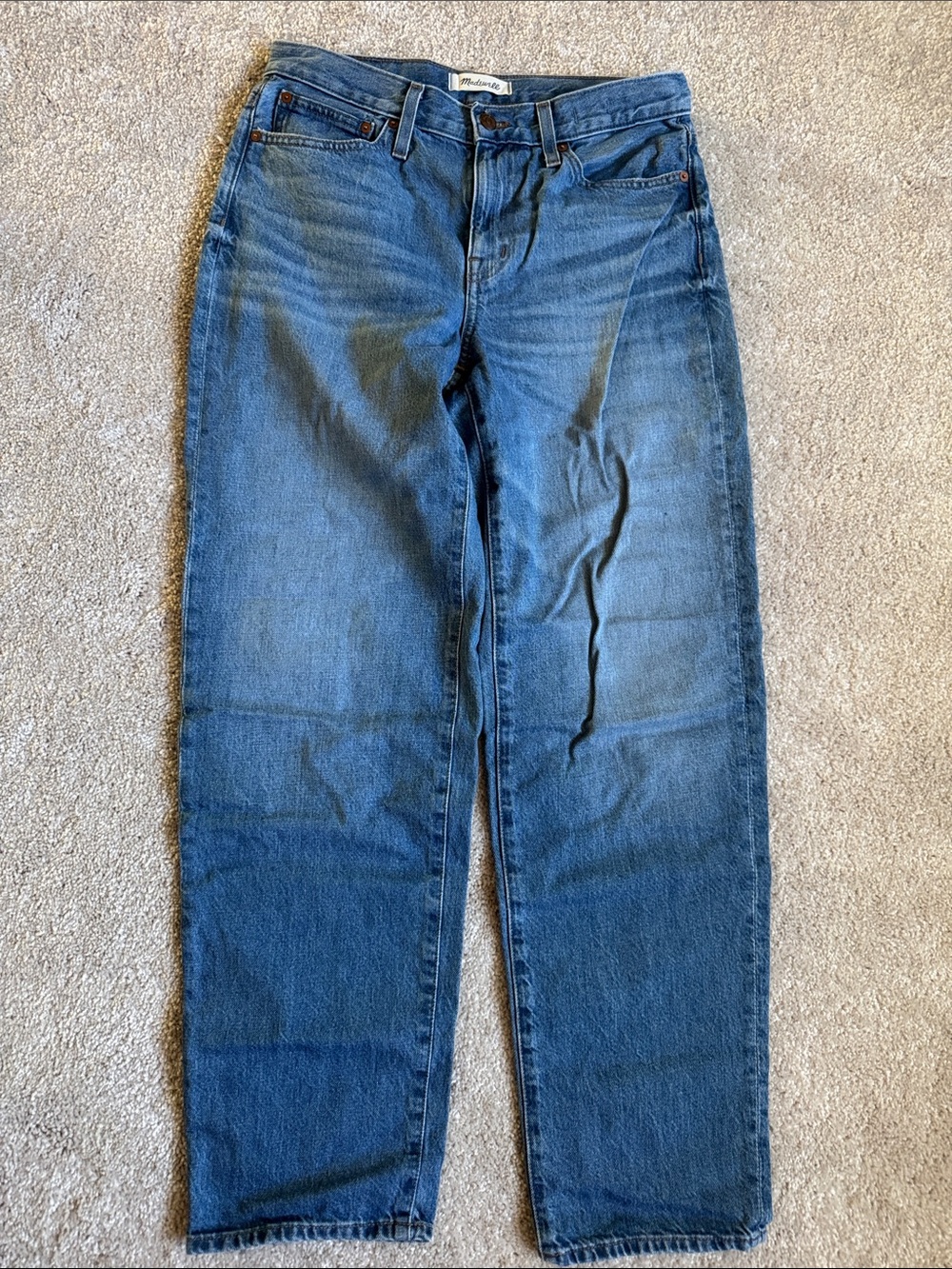 Madewell Slouchy Boy Jeans in Medium Blue Wash